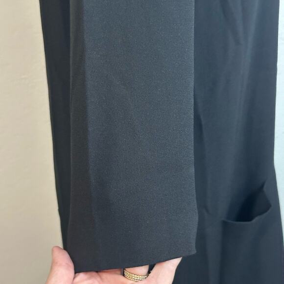The Row Marina Crepe Dress Black Double Front Pocket size 2 - Picture 12 of 16